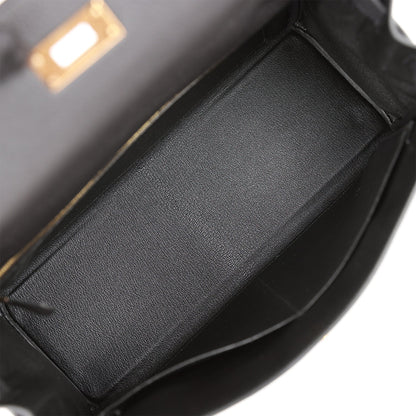 Hermes Kelly 32 Retourne Black Togo Gold Hardware