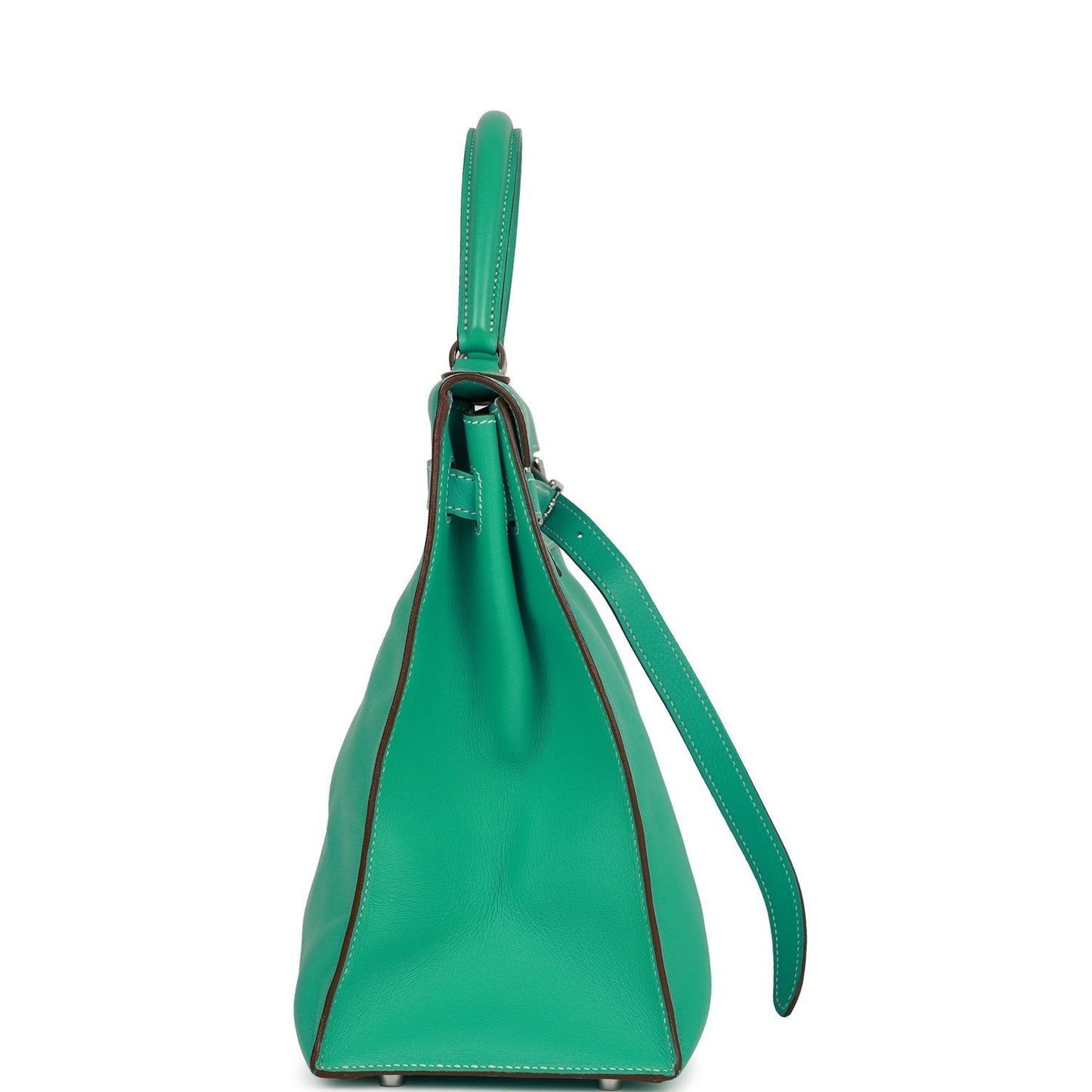 Hermes Kelly 35 Flat Lagoon Swift Palladium Hardware