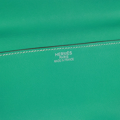 Hermes Kelly 35 Flat Lagoon Swift Palladium Hardware