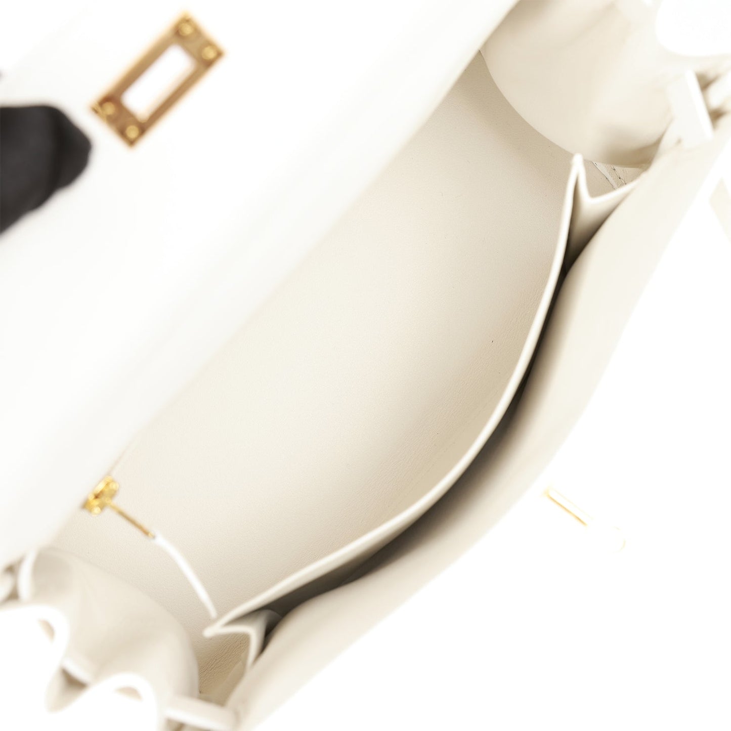 Hermes Kelly 25 Retourne White Swift Gold Hardware