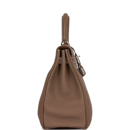 Hermes Kelly 32 Retourne Etoupe Togo Palladium Hardware