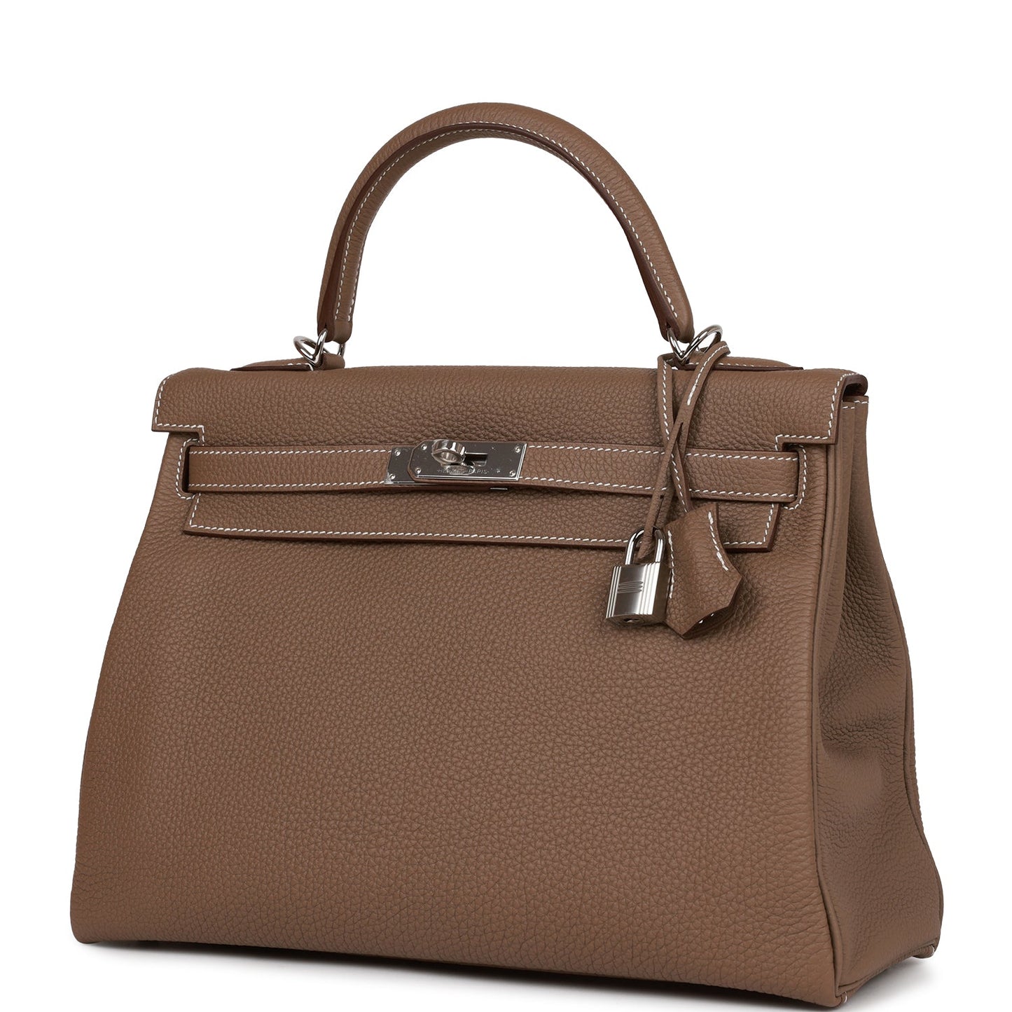 Hermes Kelly 32 Retourne Etoupe Togo Palladium Hardware