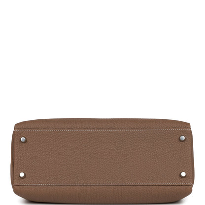 Hermes Kelly 32 Retourne Etoupe Togo Palladium Hardware