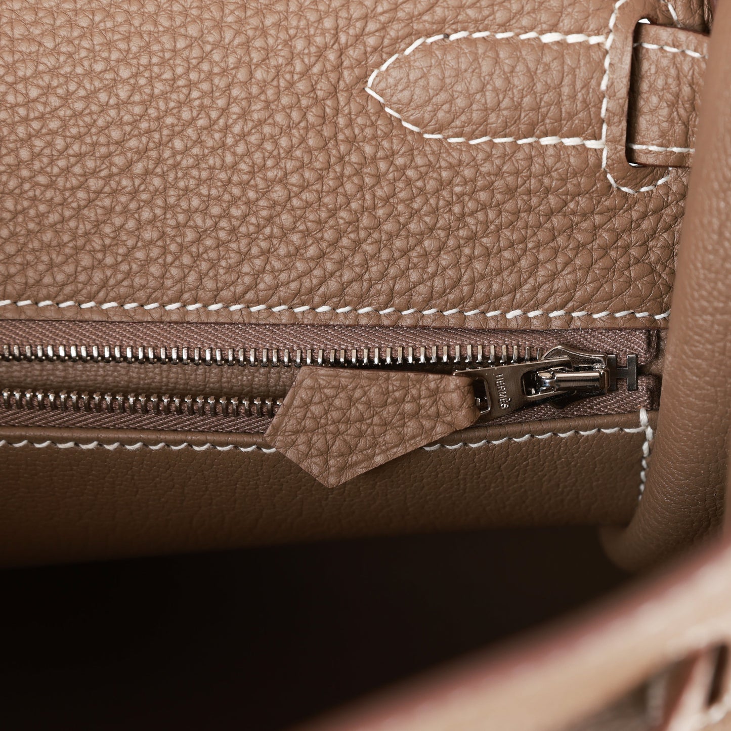 Hermes Kelly 32 Retourne Etoupe Togo Palladium Hardware