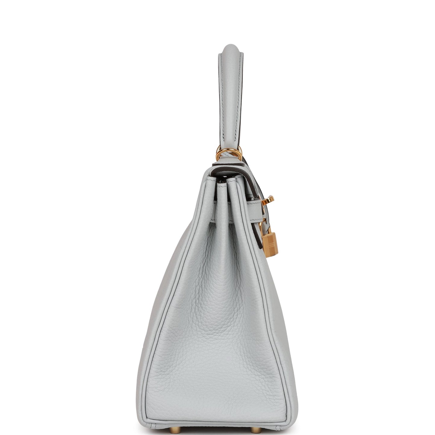 Hermes Kelly 28 Retourne Bleu Pale Clemence Gold Hardware