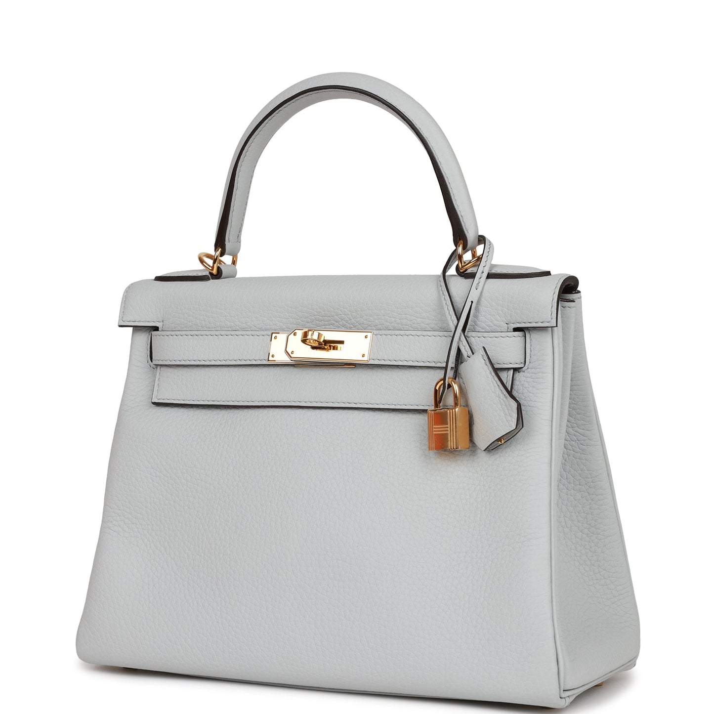 Hermes Kelly 28 Retourne Bleu Pale Clemence Gold Hardware