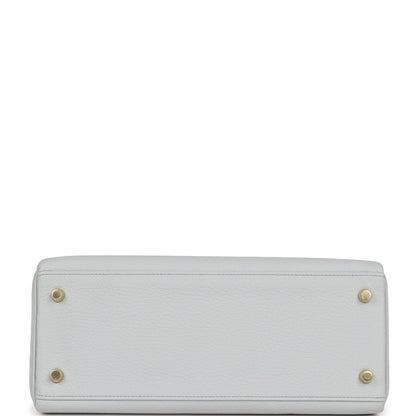 Hermes Kelly 28 Retourne Bleu Pale Clemence Gold Hardware