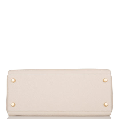 Hermes Kelly 28 Retourne Craie Togo Gold Hardware