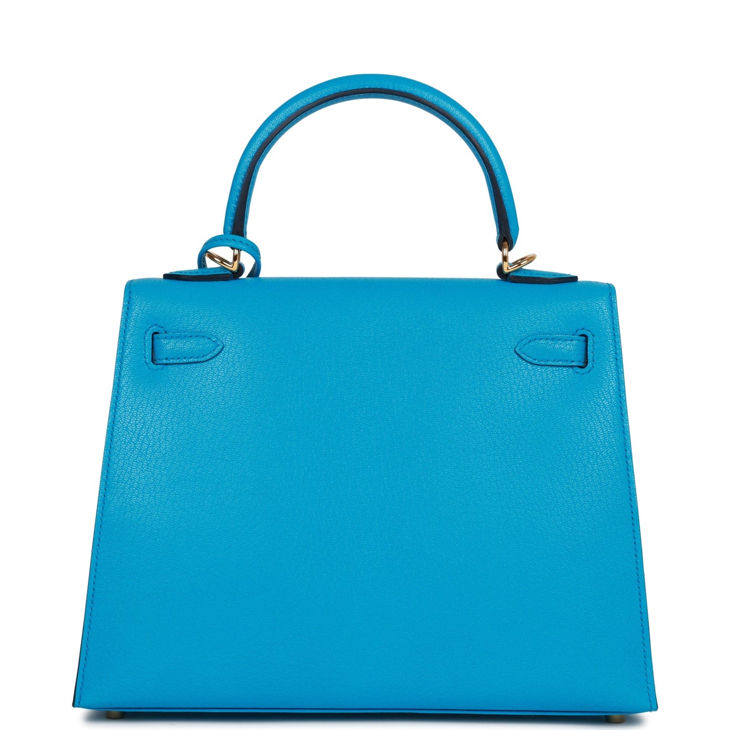 Hermes Kelly 25 Sellier Bleu Frida Chevre Gold Hardware