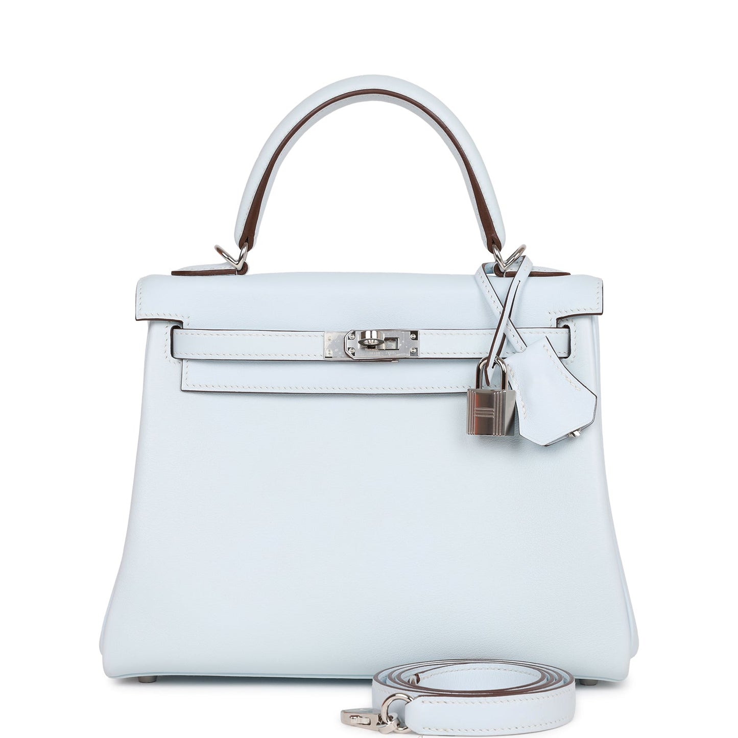 Hermes Kelly 25 Retourne Bleu Brume Swift Palladium Hardware