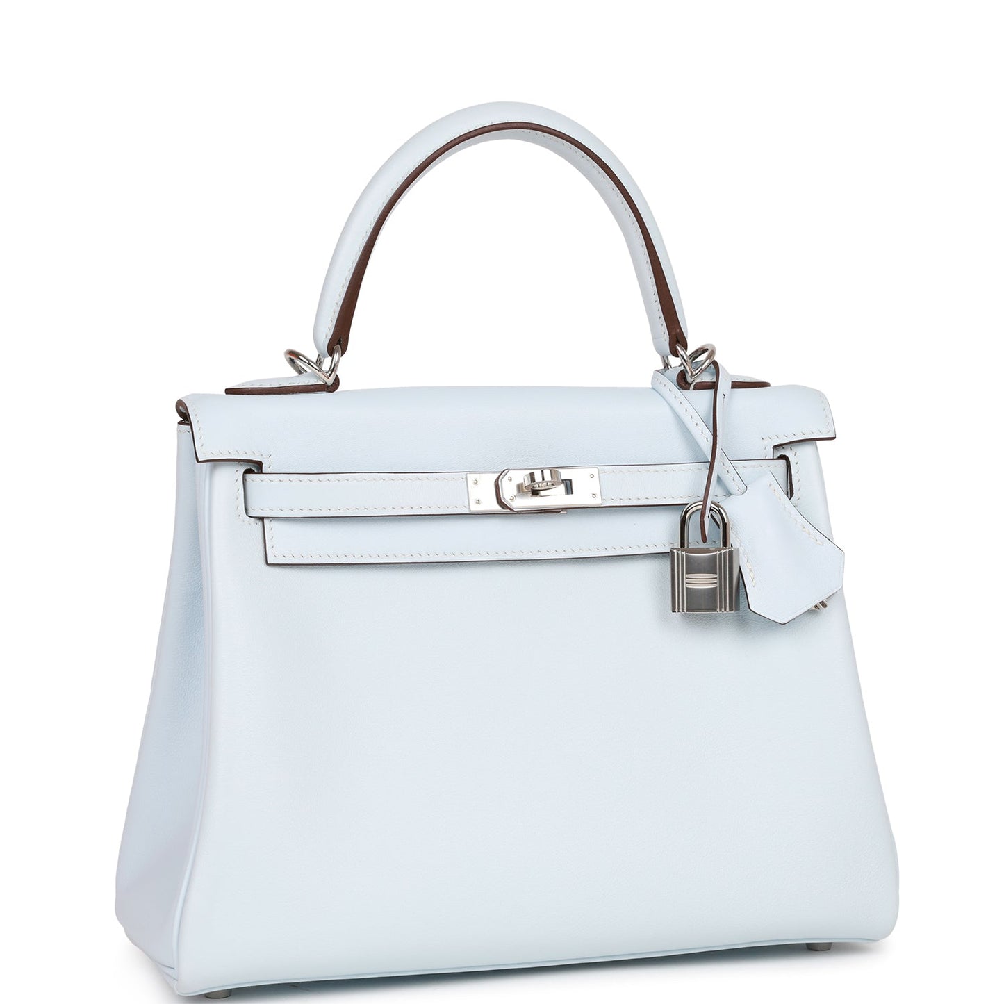 Hermes Kelly 25 Retourne Bleu Brume Swift Palladium Hardware