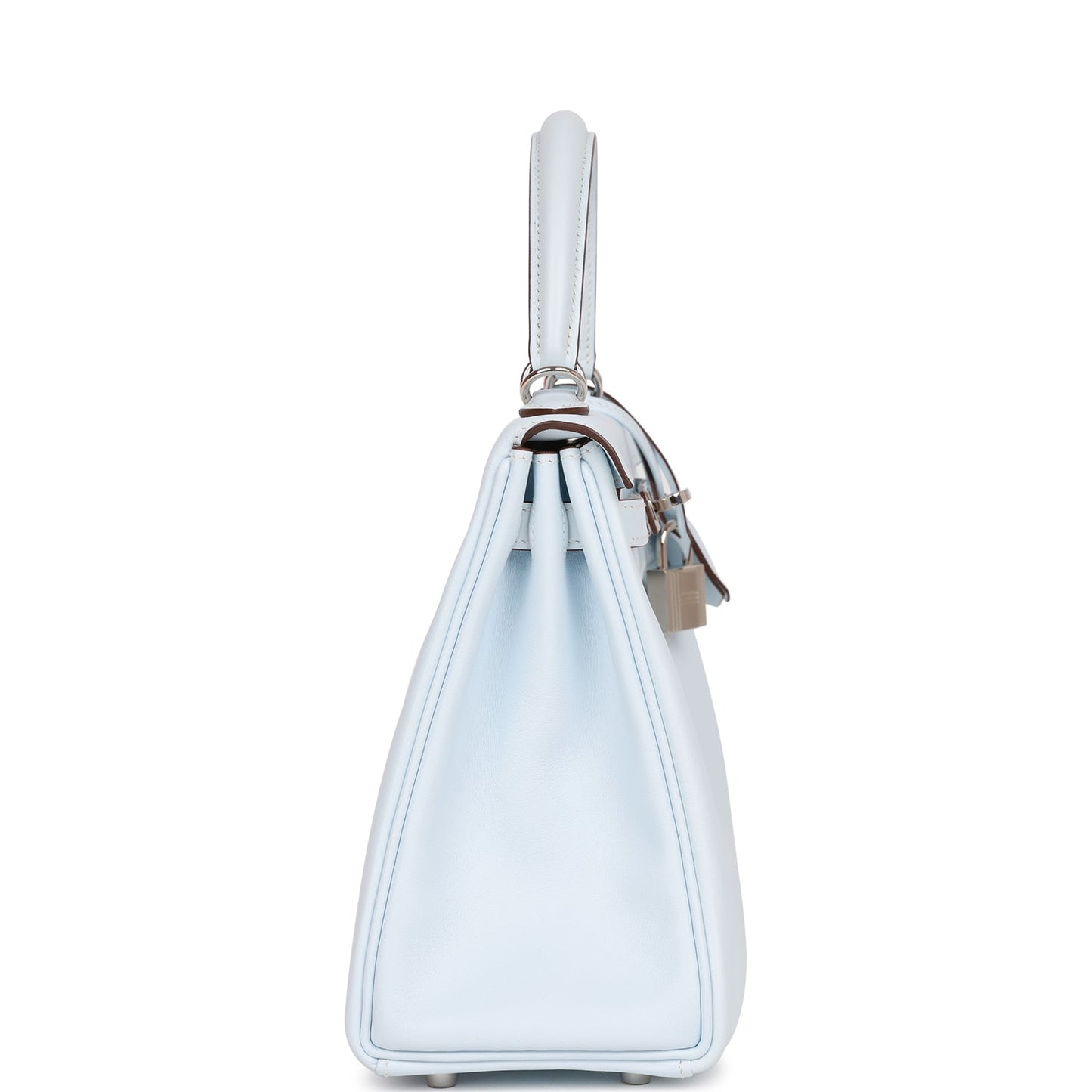 Hermes Kelly 25 Retourne Bleu Brume Swift Palladium Hardware