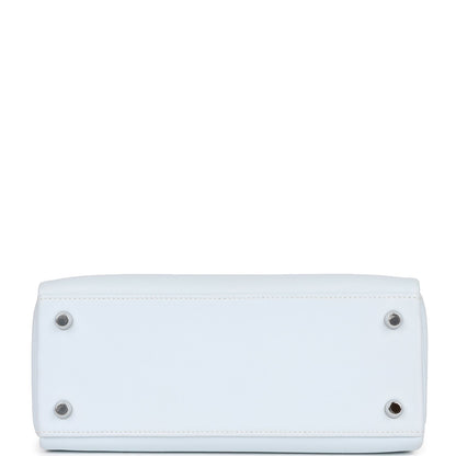 Hermes Kelly 25 Retourne Bleu Brume Swift Palladium Hardware