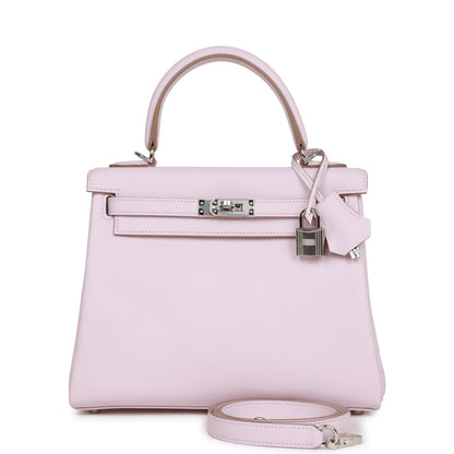 Hermes Kelly 25 Retourne Mauve Pale Swift Palladium Hardware