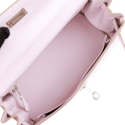 Hermes Kelly 25 Retourne Mauve Pale Swift Palladium Hardware