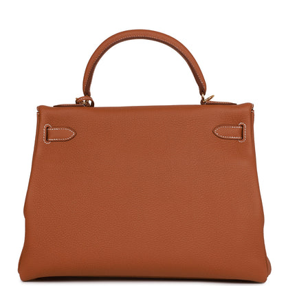 Hermes Kelly 32 Retourne Gold Togo Gold Hardware