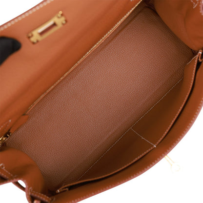 Hermes Kelly 32 Retourne Gold Togo Gold Hardware