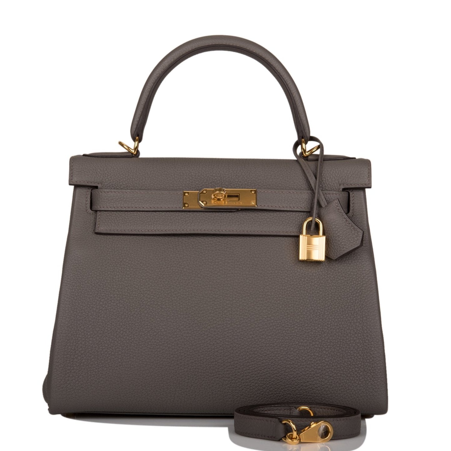 Hermes Kelly 28 Retourne Etain Togo Gold Hardware