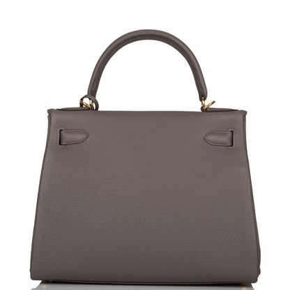 Hermes Kelly 28 Retourne Etain Togo Gold Hardware