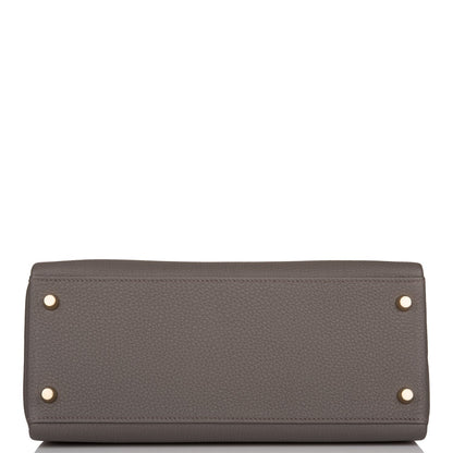 Hermes Kelly 28 Retourne Etain Togo Gold Hardware