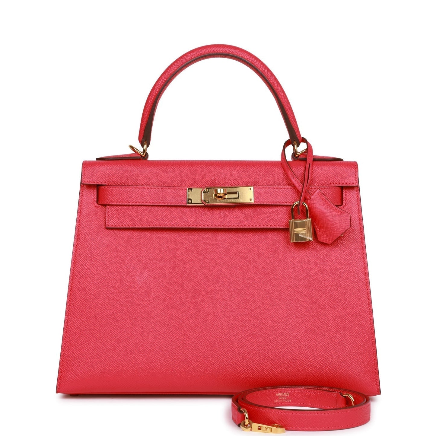 Hermes Kelly 28 Sellier Rose Extreme Epsom Gold Hardware