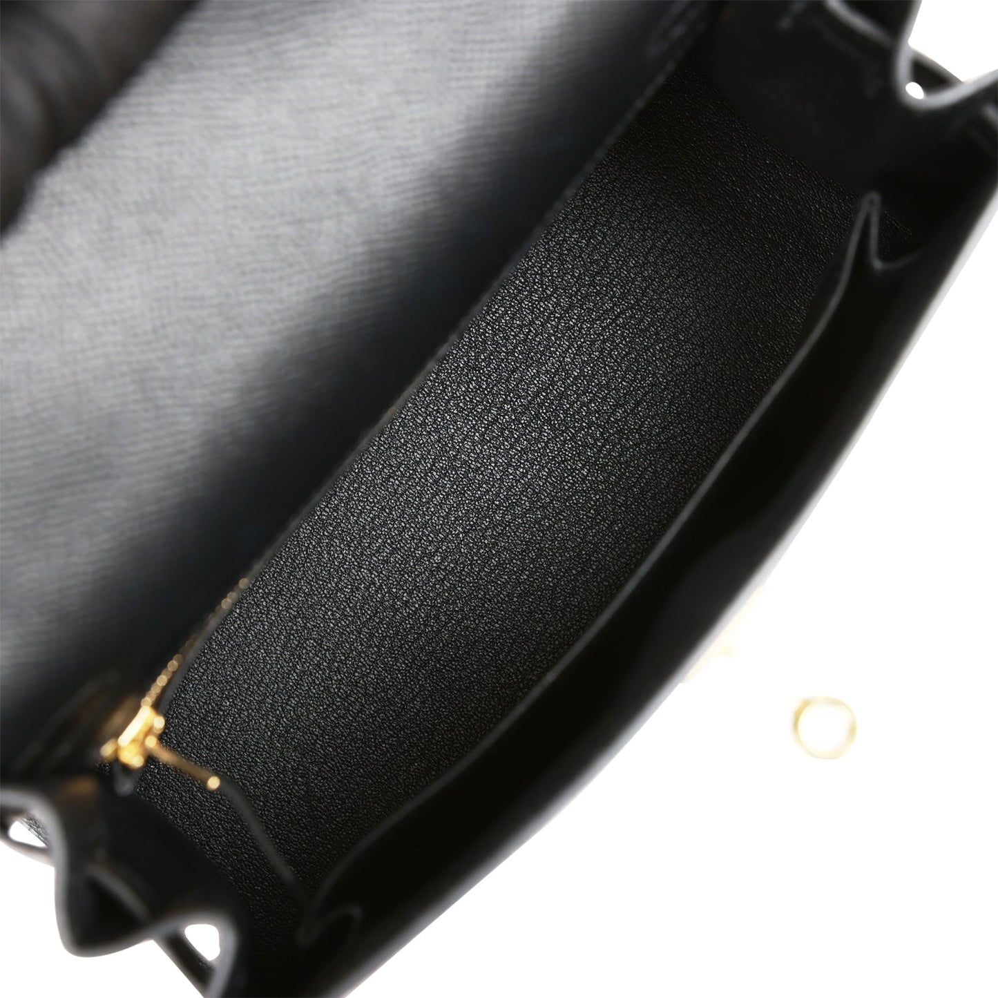 Hermes Kelly 25 Sellier Black Epsom  Gold Hardware