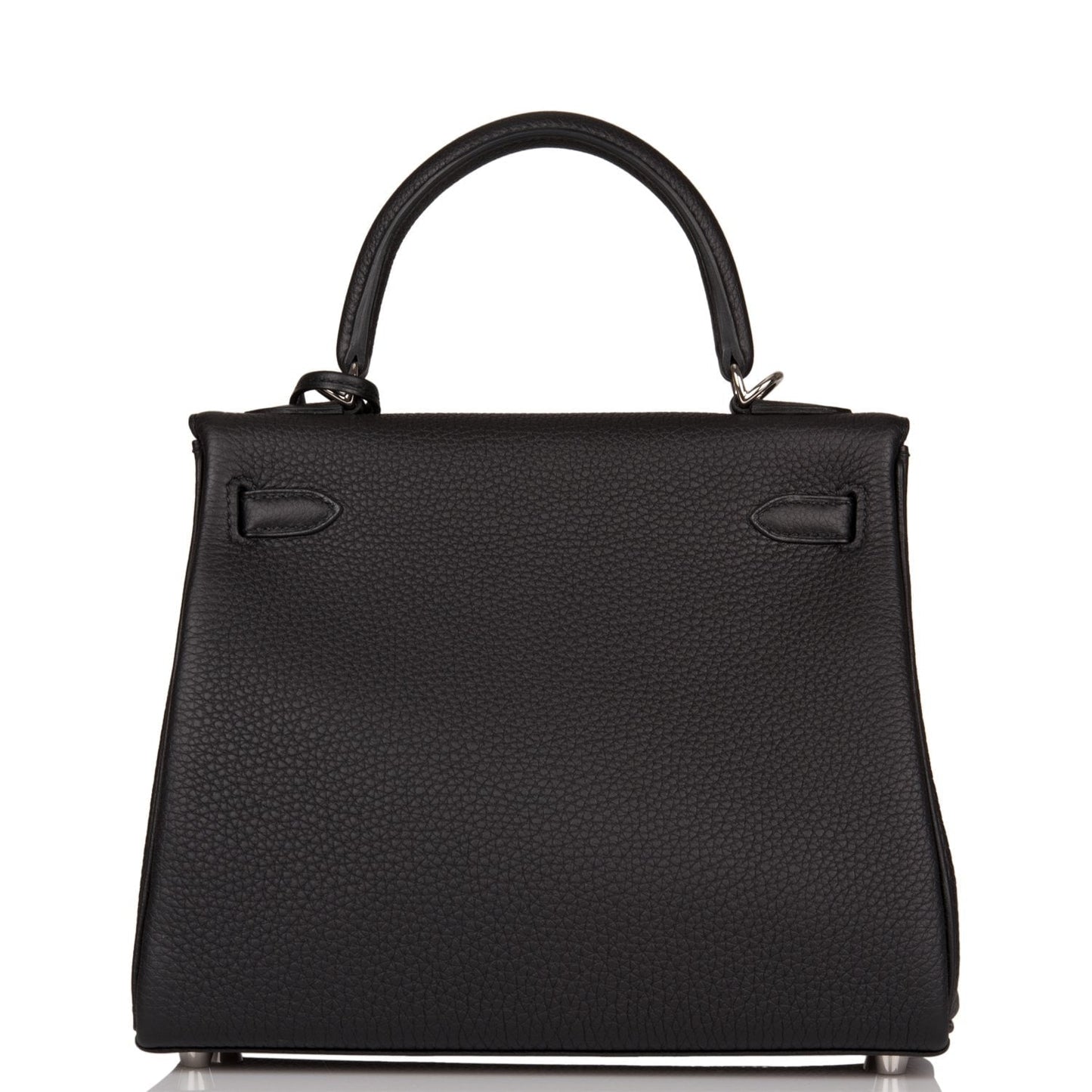 Hermes Kelly 25 Retourne Black Togo Palladium Hardware