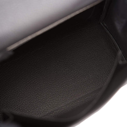 Hermes Kelly 25 Retourne Black Togo Palladium Hardware