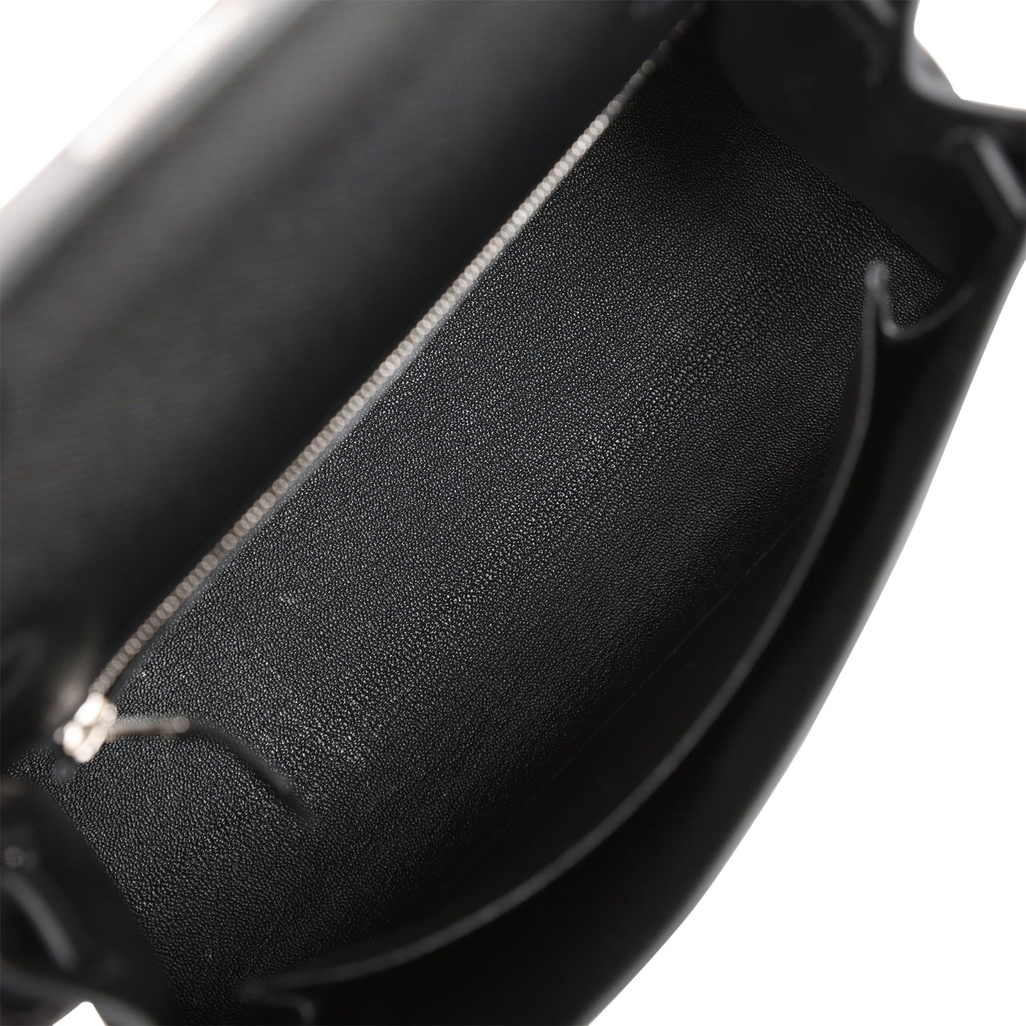 Hermes Kelly 25 Sellier Black Epsom Palladium Hardware
