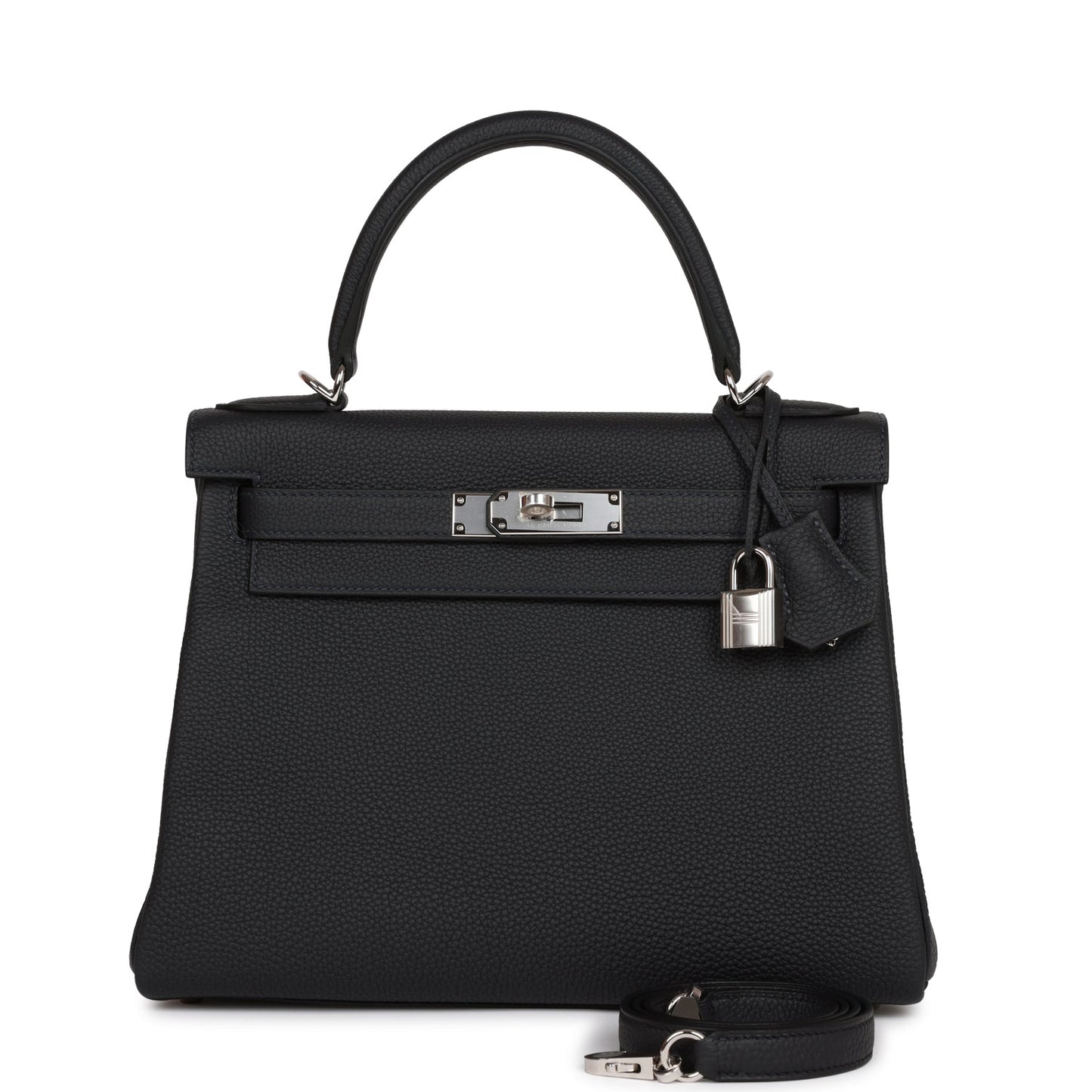 Hermes Kelly 28 Retourne Caban Togo Palladium Hardware
