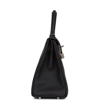 Hermes Kelly 28 Retourne Caban Togo Palladium Hardware