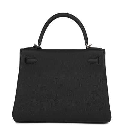 Hermes Kelly 28 Retourne Caban Togo Palladium Hardware
