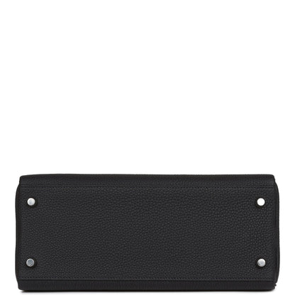 Hermes Kelly 28 Retourne Caban Togo Palladium Hardware