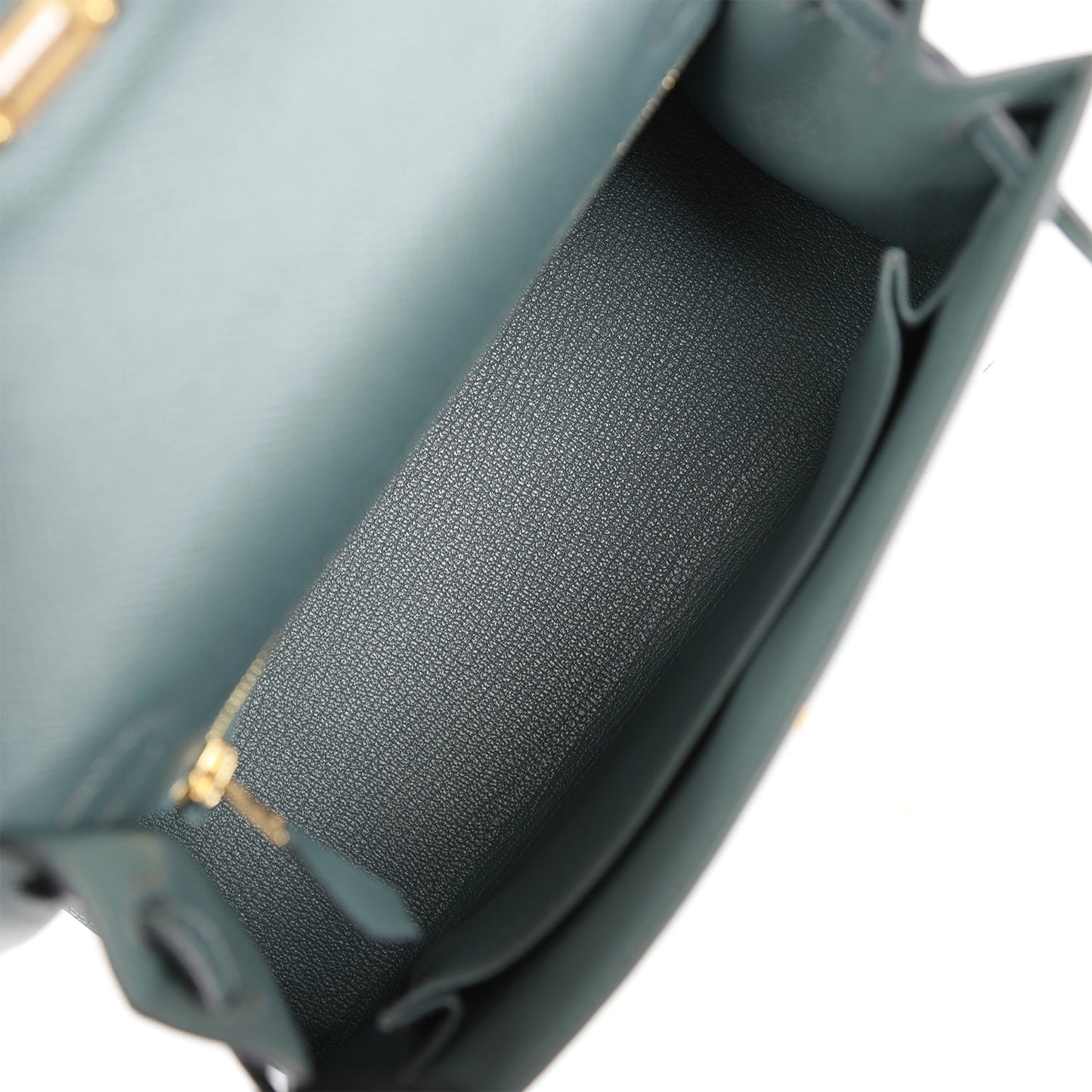 Hermes Kelly 25 Sellier Bleu Orage Epsom Gold Hardware