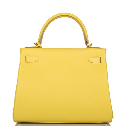 Hermes Kelly 28 Retourne Lime Evercolor Gold Hardware