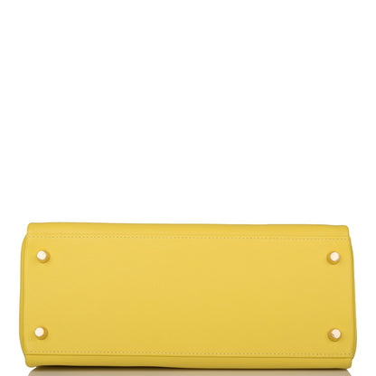 Hermes Kelly 28 Retourne Lime Evercolor Gold Hardware