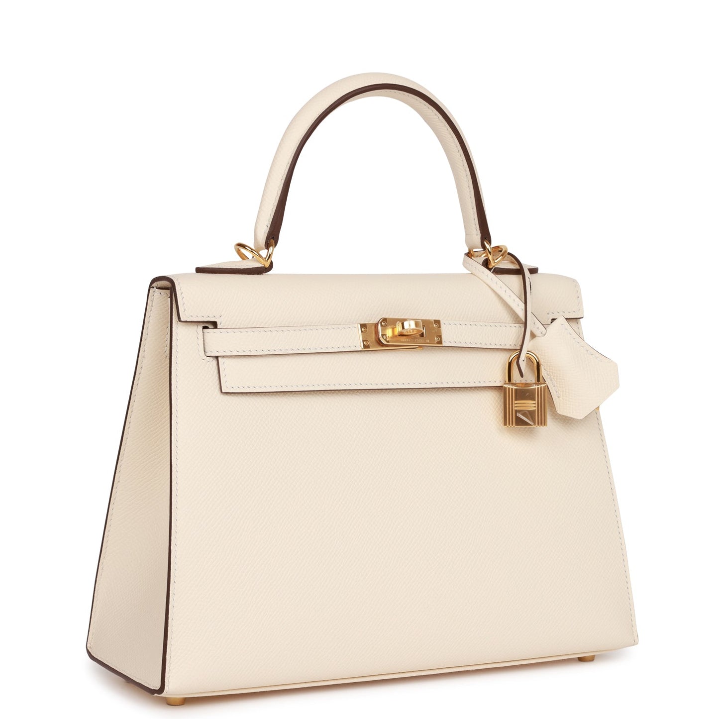 Hermes Kelly 25 Sellier Nata Epsom Gold Hardware