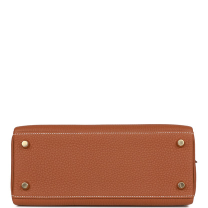Hermes Kelly 25 Retourne Gold Togo Gold Hardware