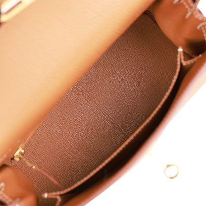 Hermes Kelly 25 Retourne Gold Togo Gold Hardware