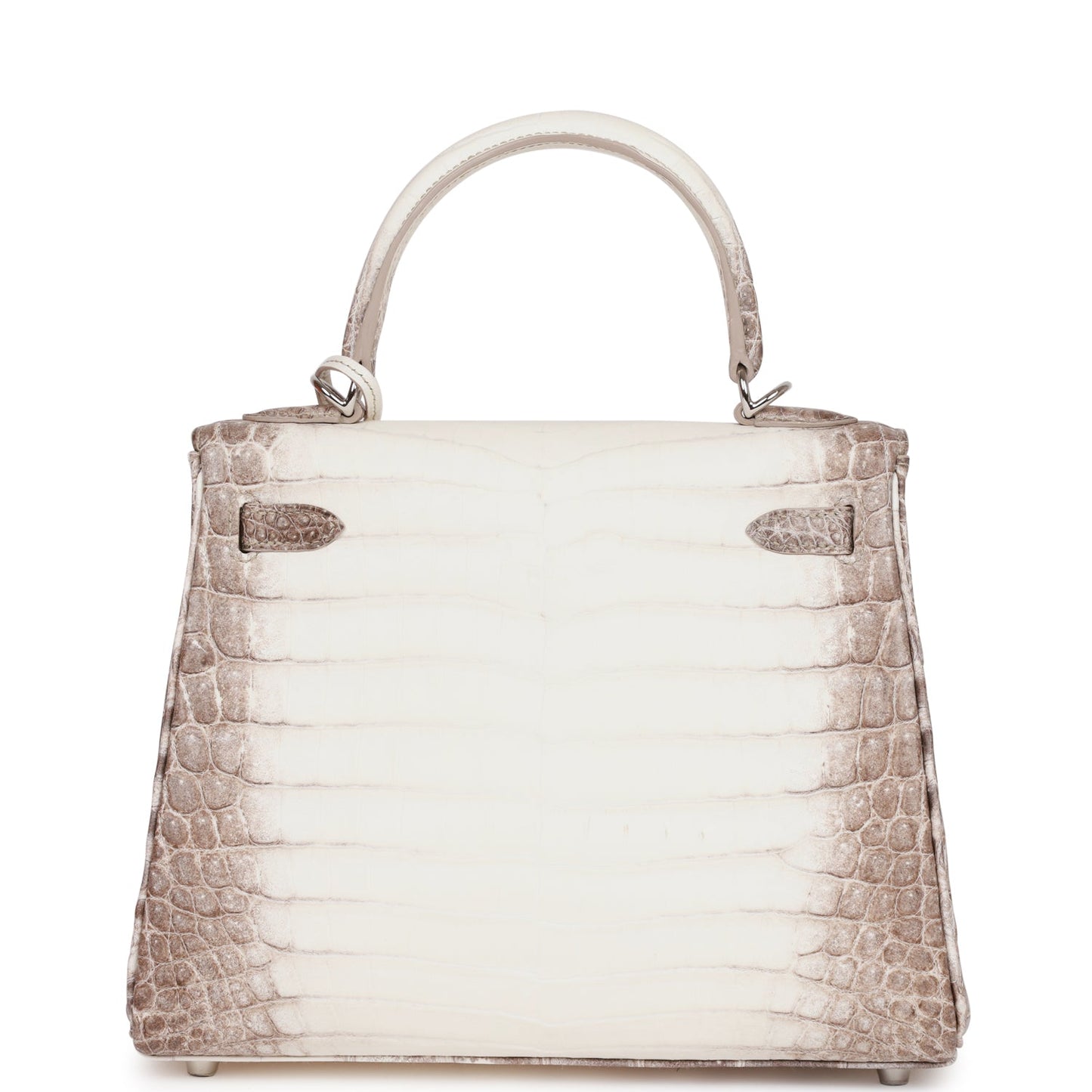 Hermes Kelly 25 Retourne Himalaya Niloticus Crocodile Palladium Hardware