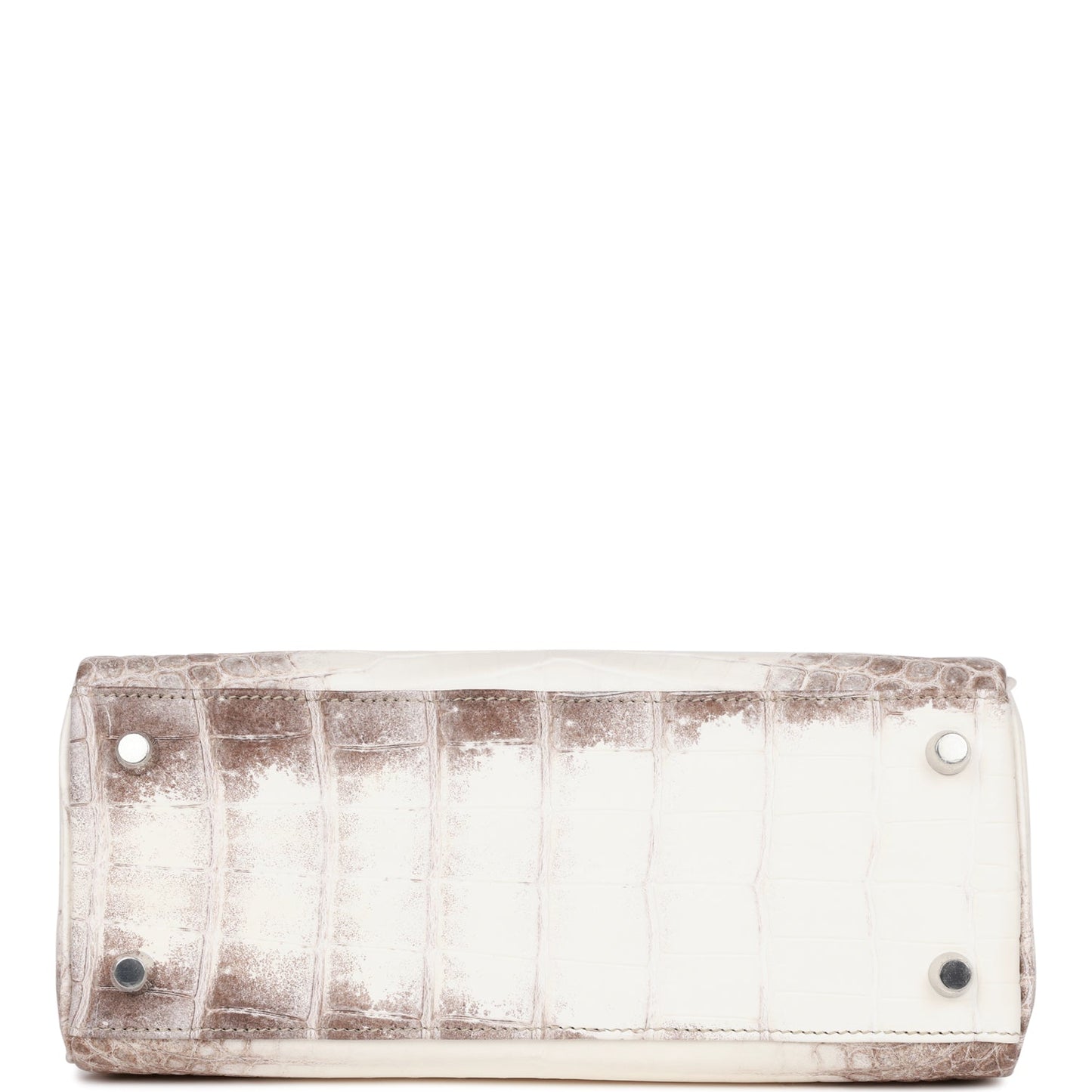 Hermes Kelly 25 Retourne Himalaya Niloticus Crocodile Palladium Hardware
