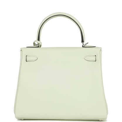 Hermes Kelly 25 Retourne Vert Fizz Swift Palladium Hardware