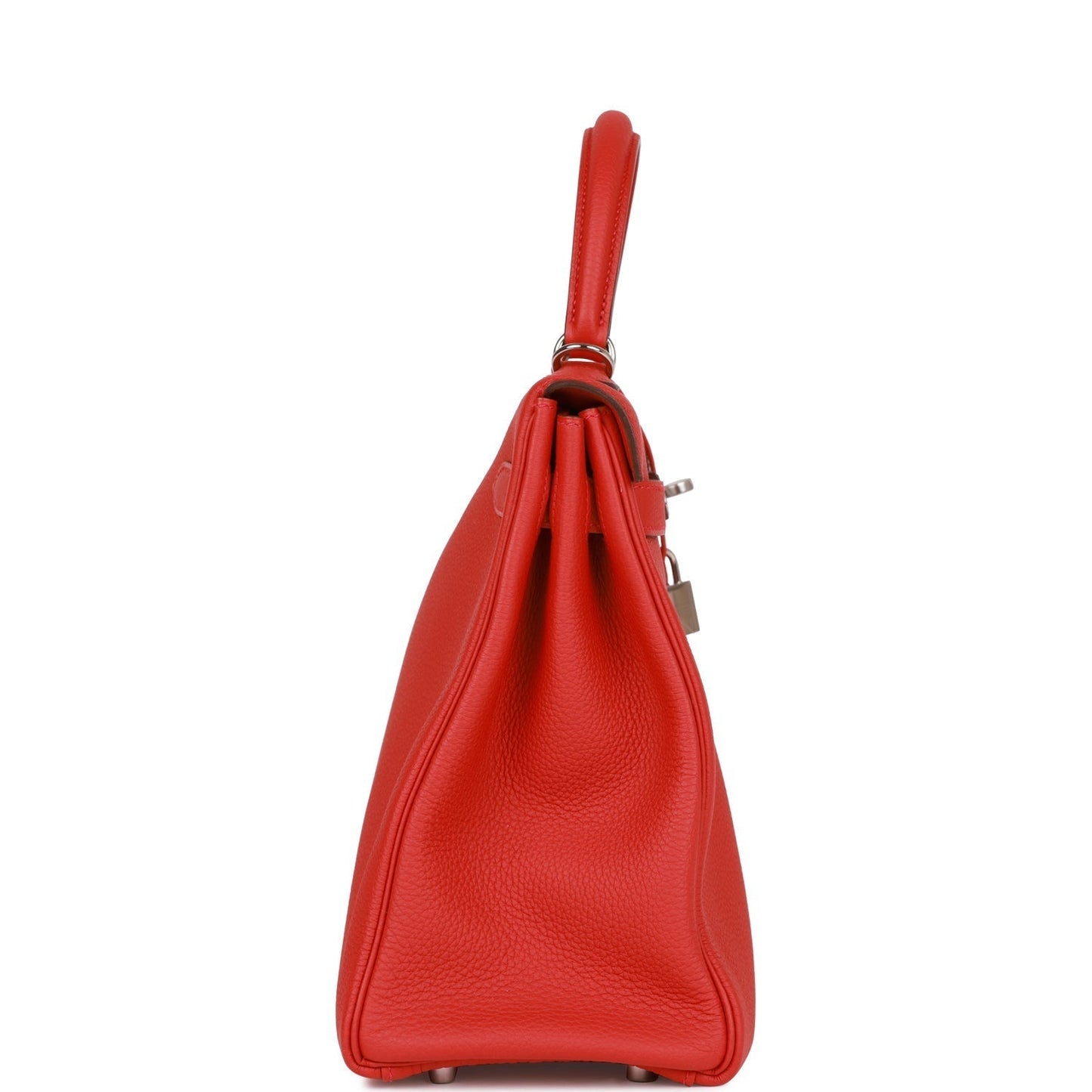 Hermes Kelly 32 Retourne Geranium Togo Palladium Hardware