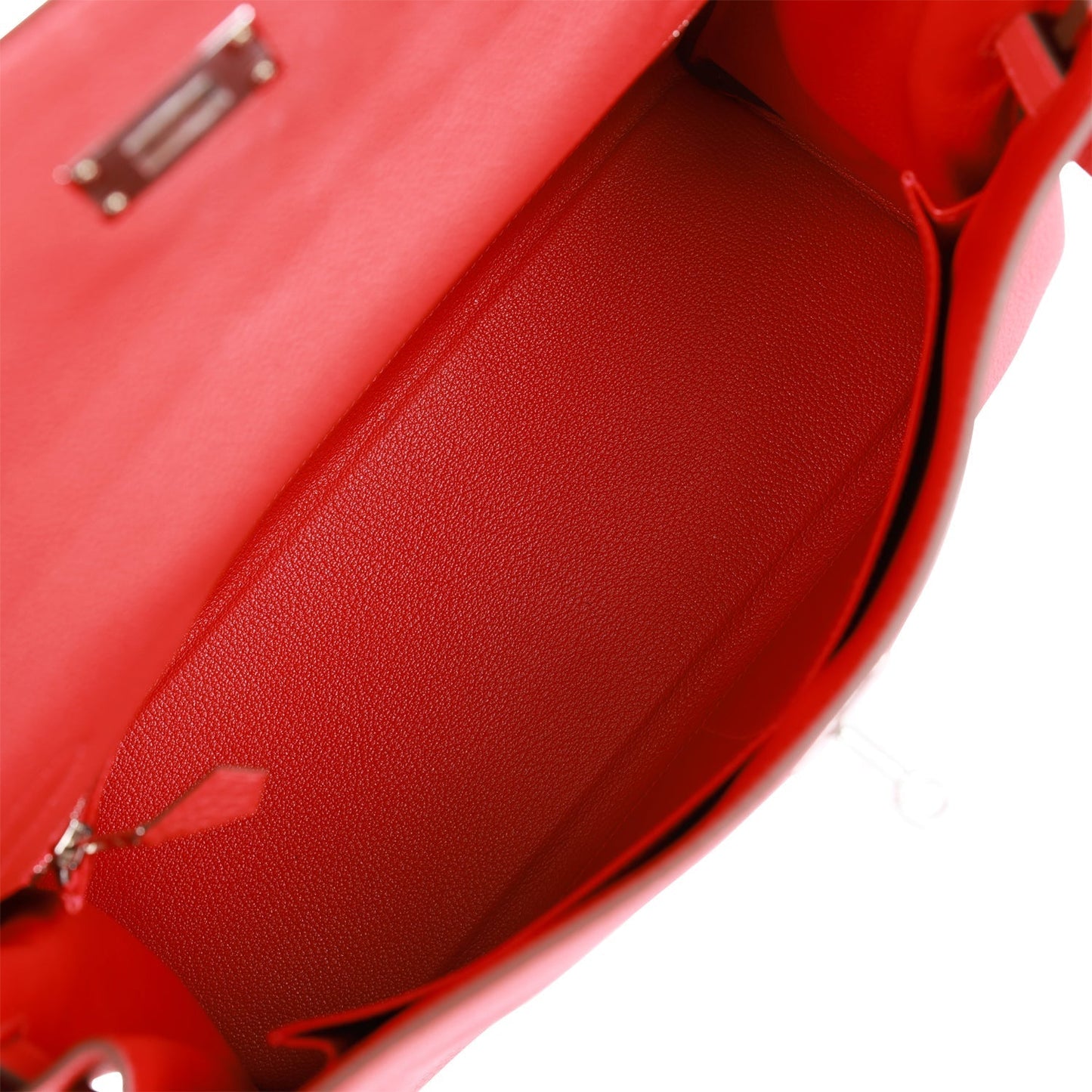 Hermes Kelly 32 Retourne Geranium Togo Palladium Hardware