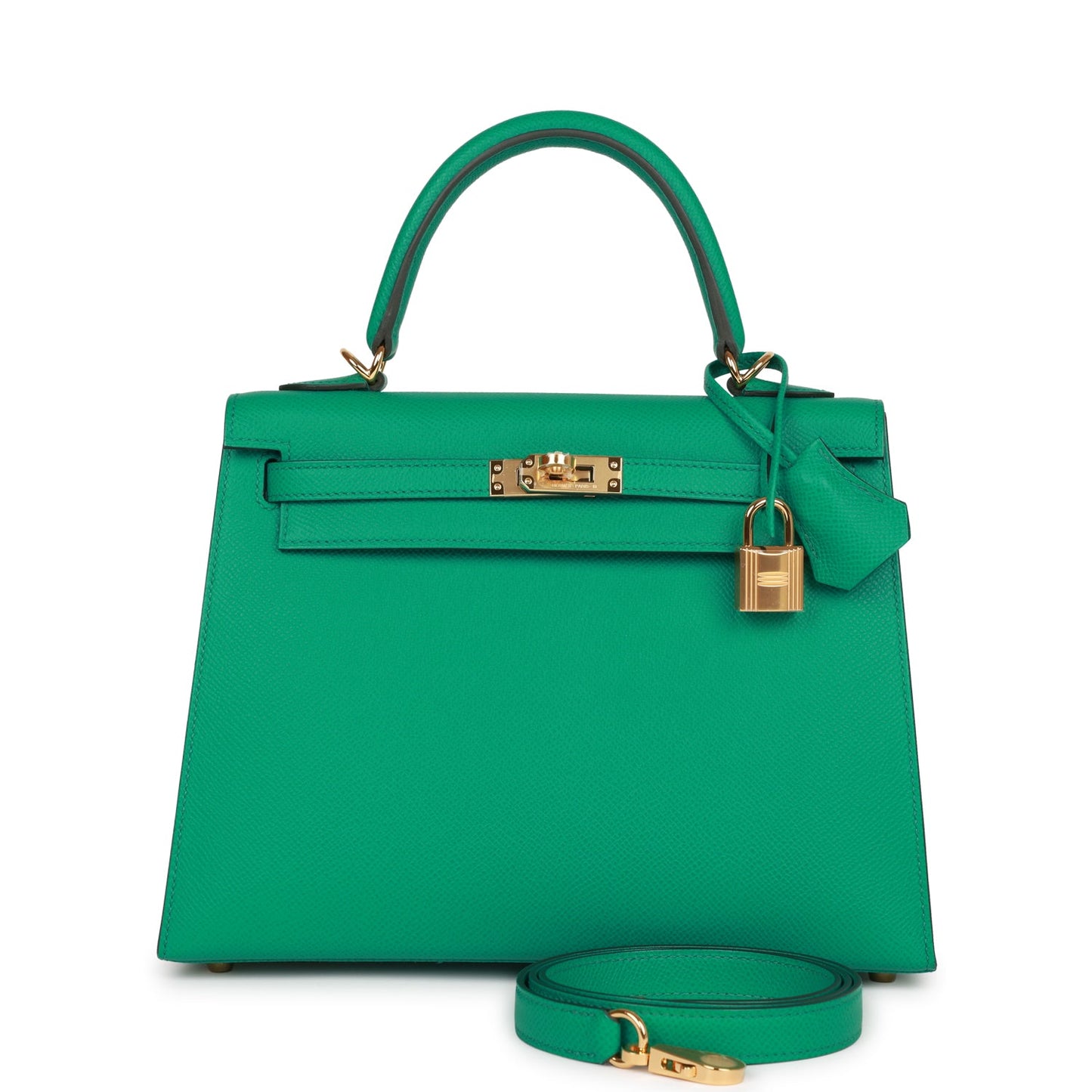 Hermes Kelly 25 Sellier Vert Jade Epsom Gold Hardware