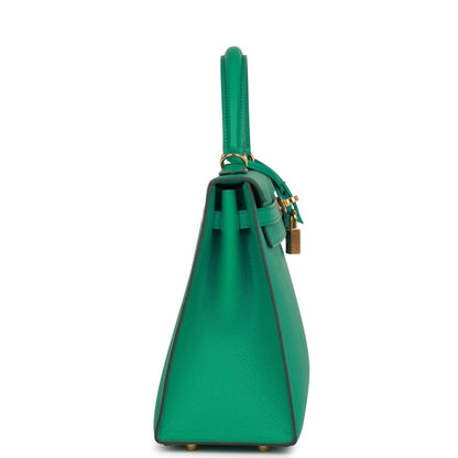 Hermes Kelly 25 Sellier Vert Jade Epsom Gold Hardware