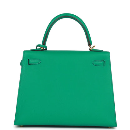 Hermes Kelly 25 Sellier Vert Jade Epsom Gold Hardware