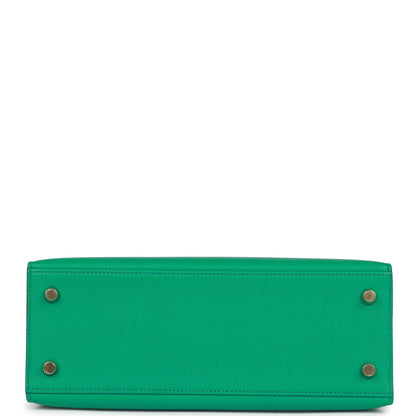 Hermes Kelly 25 Sellier Vert Jade Epsom Gold Hardware