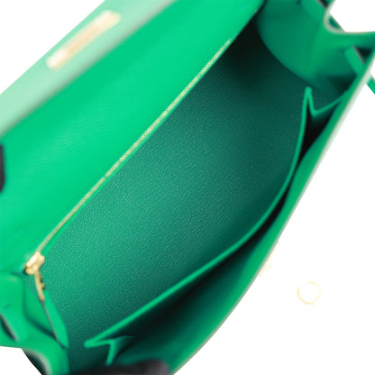 Hermes Kelly 25 Sellier Vert Jade Epsom Gold Hardware
