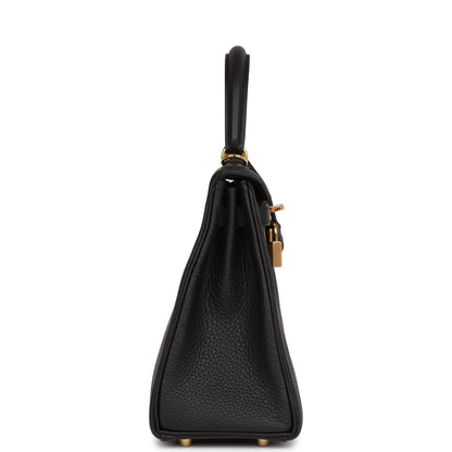 Hermes Kelly 25 Retourne Black Togo Gold Hardware